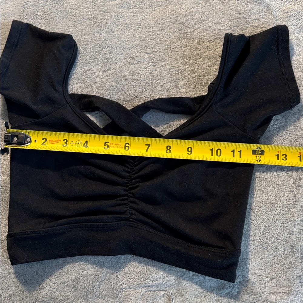 Rare Bombshell Sportswear Off The Shoulder Crop Top Black Size XS - Picture 10 of 13